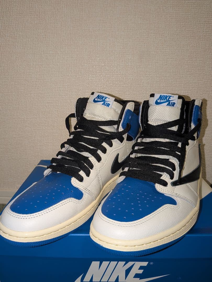 Travis × Fragment × AJ1 \"Military Blue\"