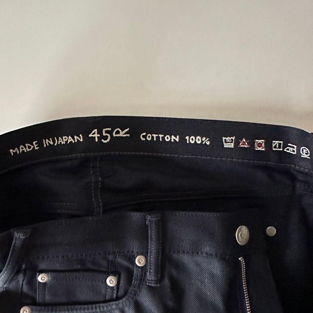 【新品・未使用】 45R おこめデニムの比古比女スリム 後染め ジーンズ 日本製