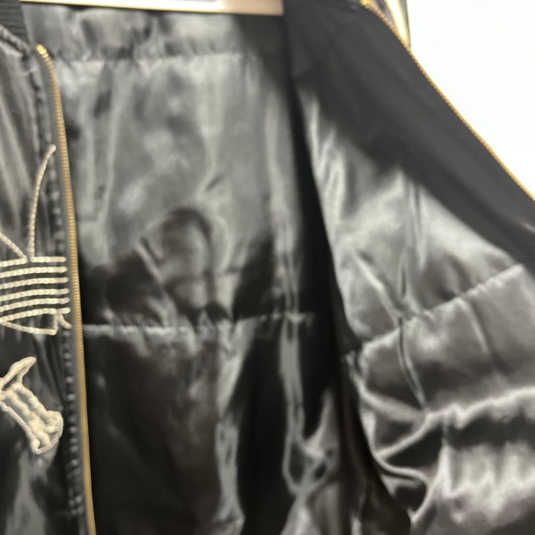 【希少】アディダス オリジナルス スカルボーン スカジャン 黒×金 XL