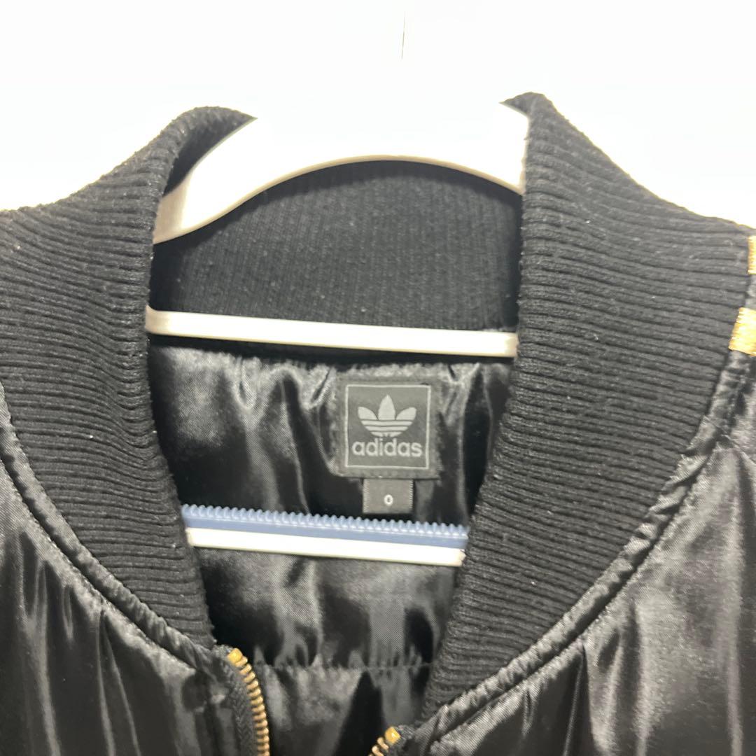 【希少】アディダス オリジナルス スカルボーン スカジャン 黒×金 XL