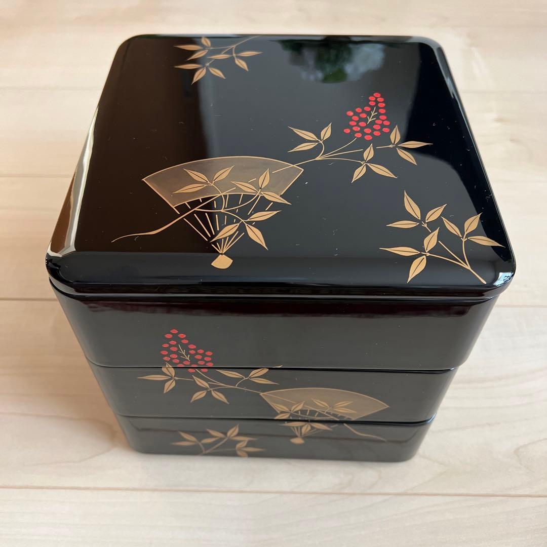 漆器　お重3段