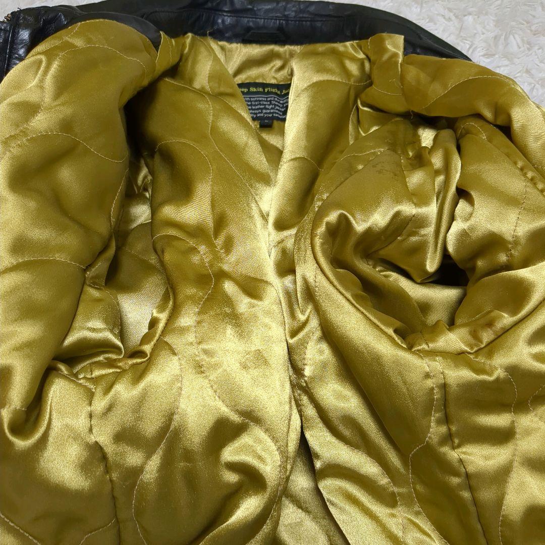 90's CWU-45P 羊革 フライトジャケット 黒 裏地金 グレンフィールド