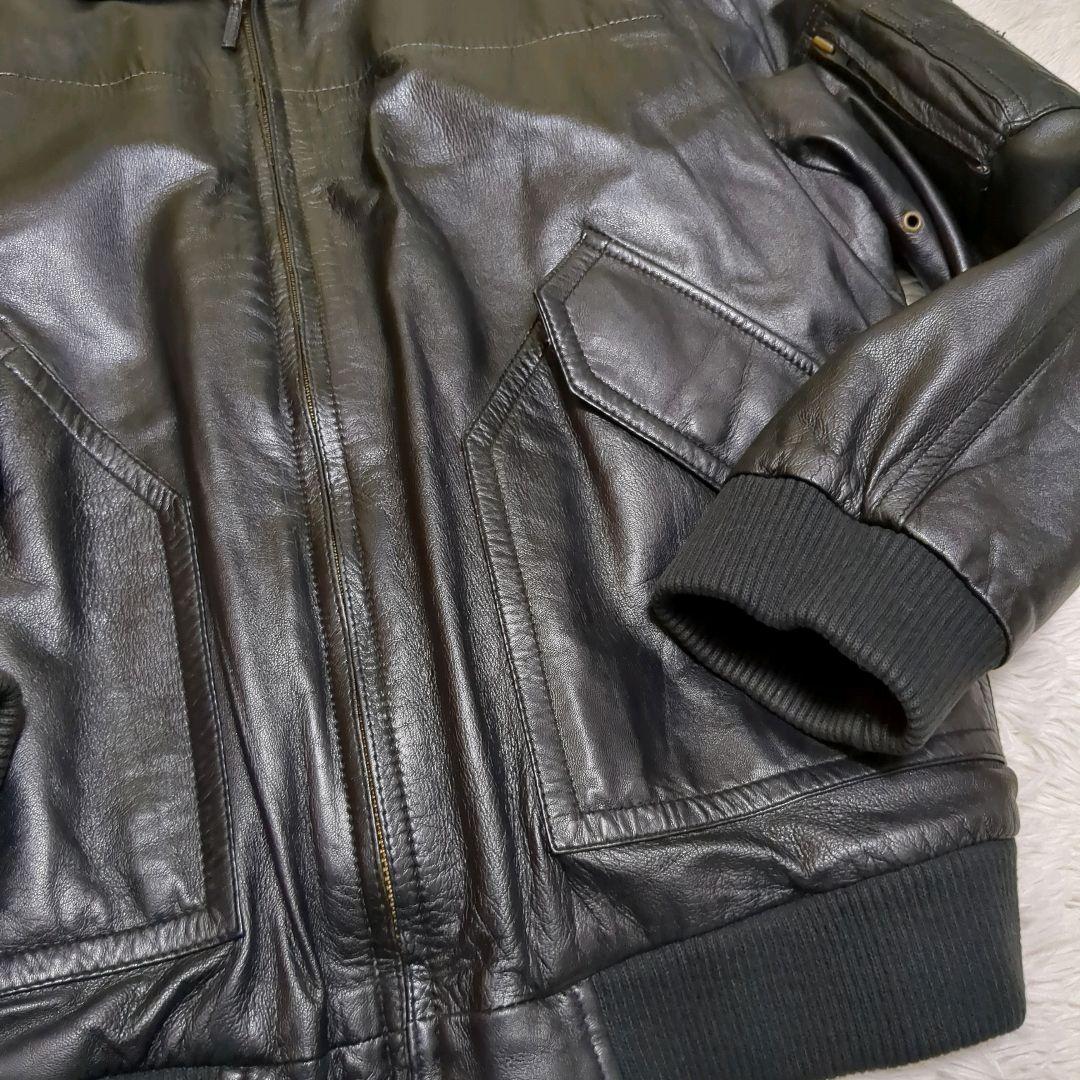 90's CWU-45P 羊革 フライトジャケット 黒 裏地金 グレンフィールド