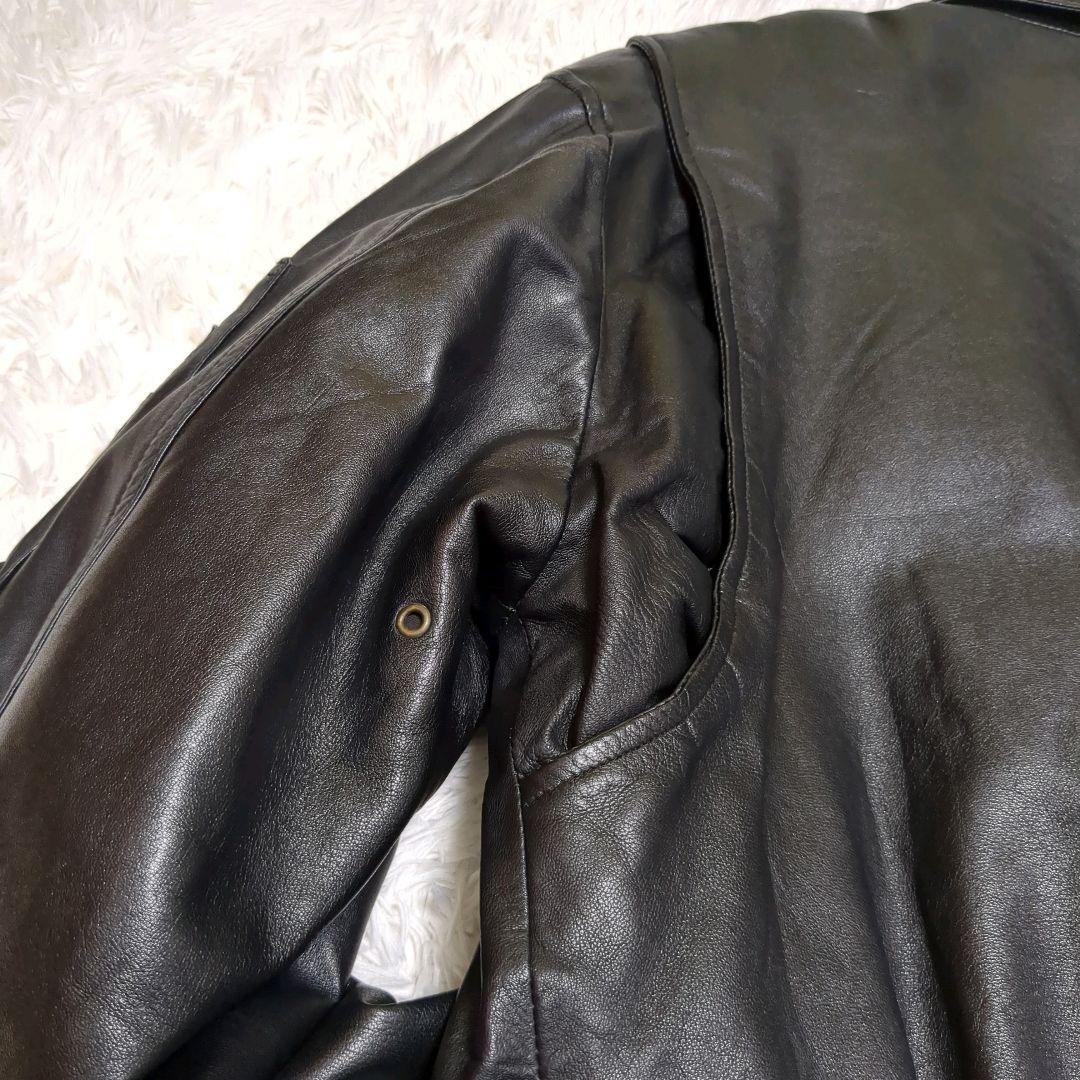 90's CWU-45P 羊革 フライトジャケット 黒 裏地金 グレンフィールド