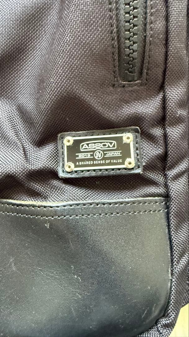 AS2OV コーデュラ ブラック バックパック