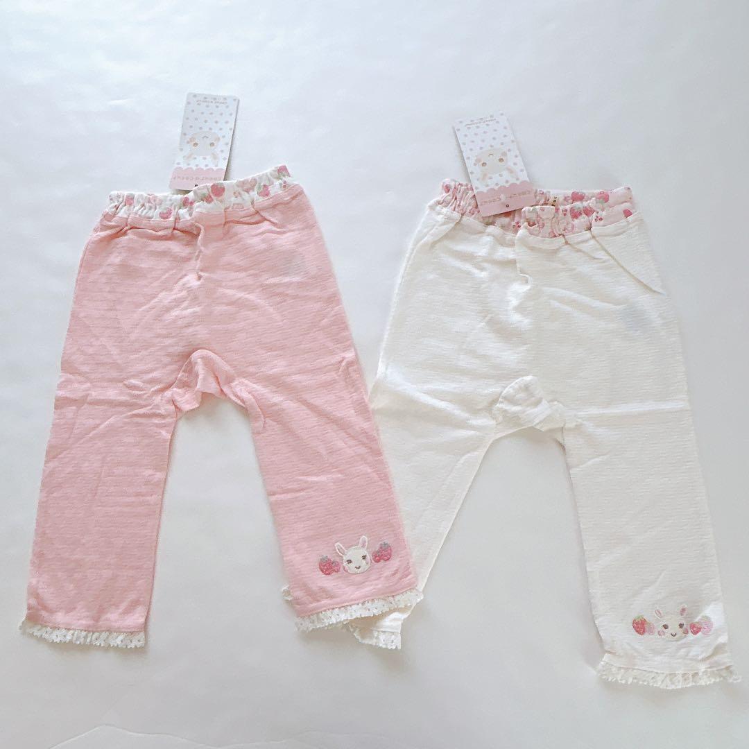 【クーラクール】いちごワンピースෆ‪カーディガンෆ‪レギンスෆ‪ロンT90cm