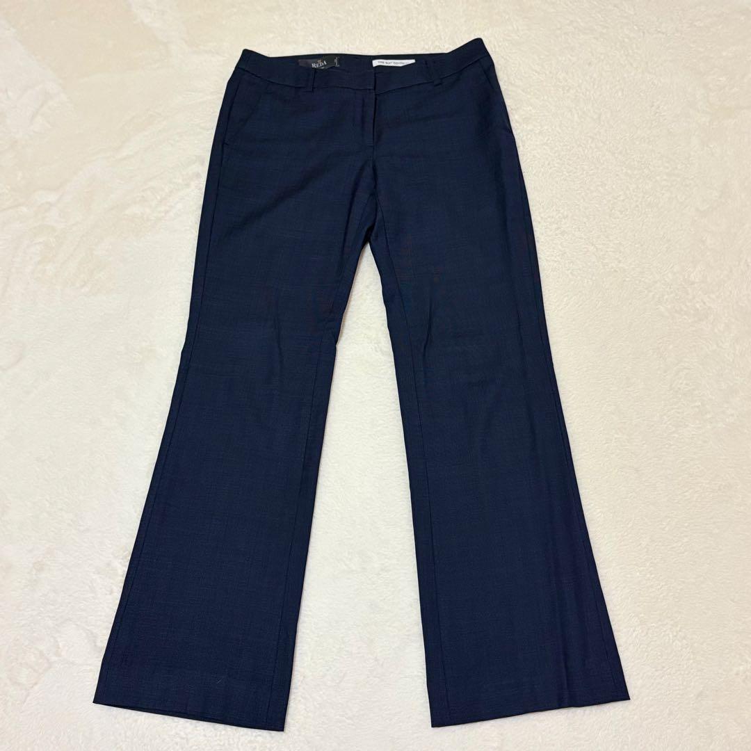 スーツカンパニー READ 【上42 下40】 ウール100 パンツスーツ 濃紺