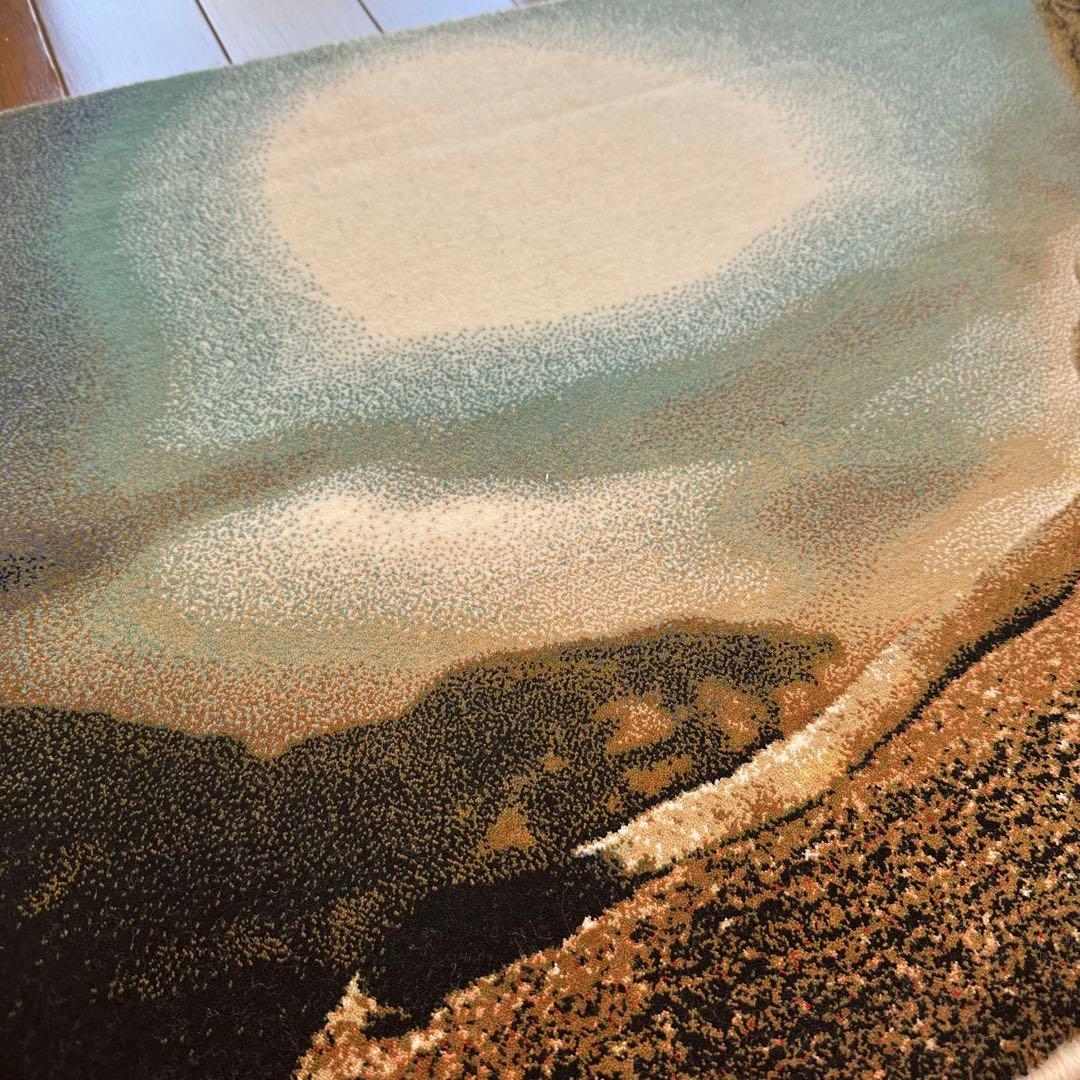 【新品未使用】絵画風絨毯　カーペット　玄関用　ライオン　玄関　廊下　絵画　イラン