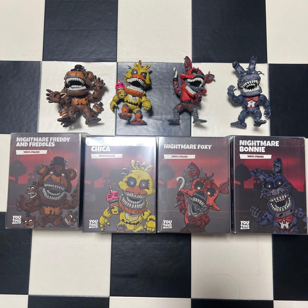 ファイブナイツ　フィギュア　fnaf 4体セット　youtooz ナイトメア