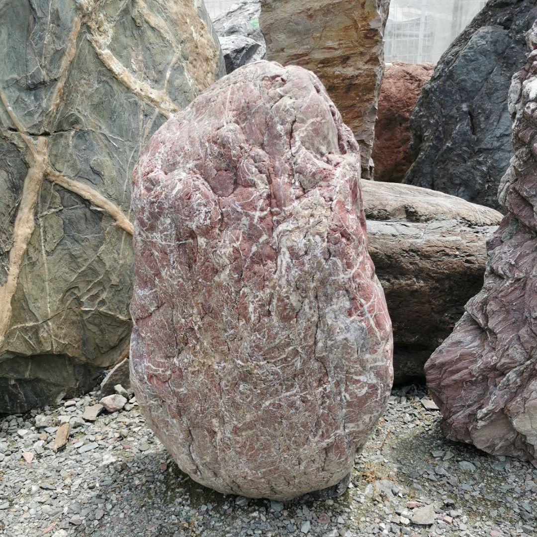 北海道産　赤石　133キロ　庭石　鑑賞石　石　庭　ガーデニング　置物　オブジェ