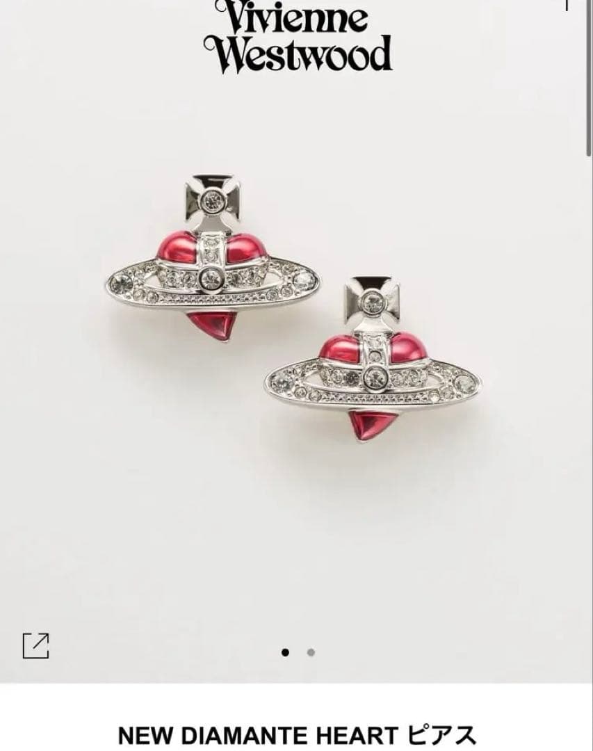 NEW DIAMANTE HEART ピアス　ヴィヴィアンウェストウッド