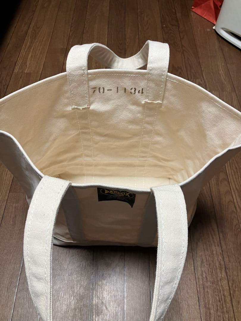 DANDUX ホワイトキャンバストートバッグ