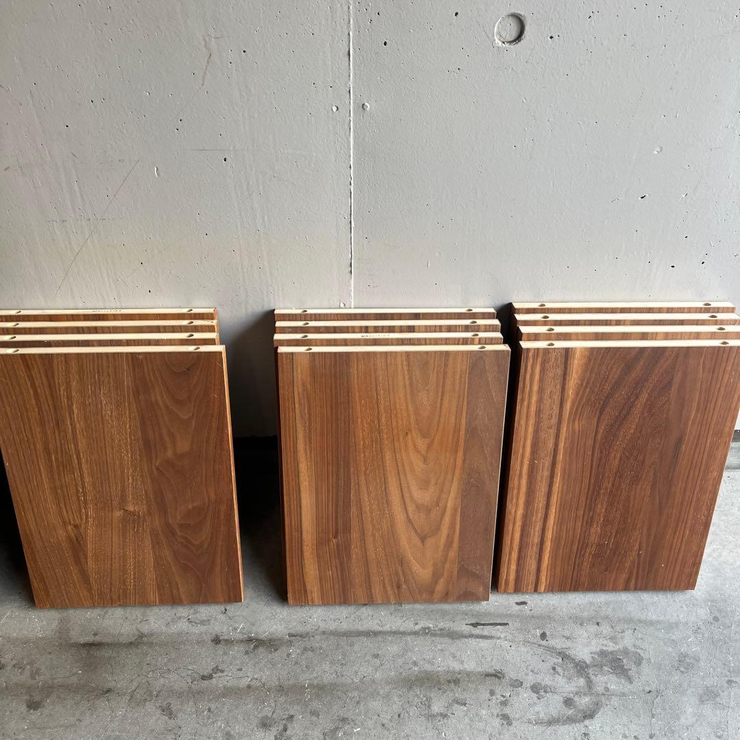 美品★無印スタッキングシェルフセット・３段×３列＋追加ワイド３段・ウォールナット