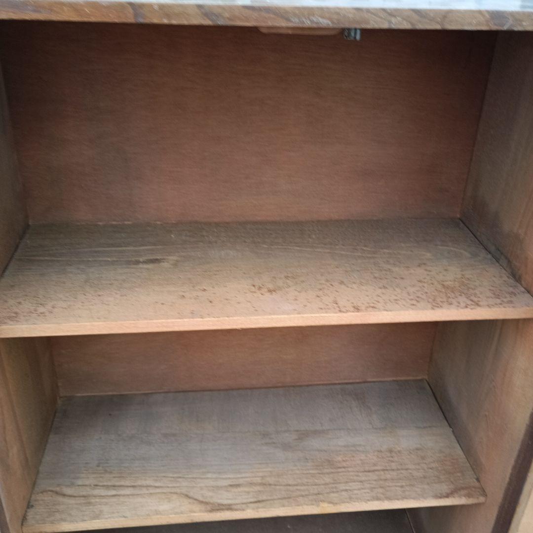 3078）昭和レトロ　昭和型ガラス入り　飾り棚 アンティーク