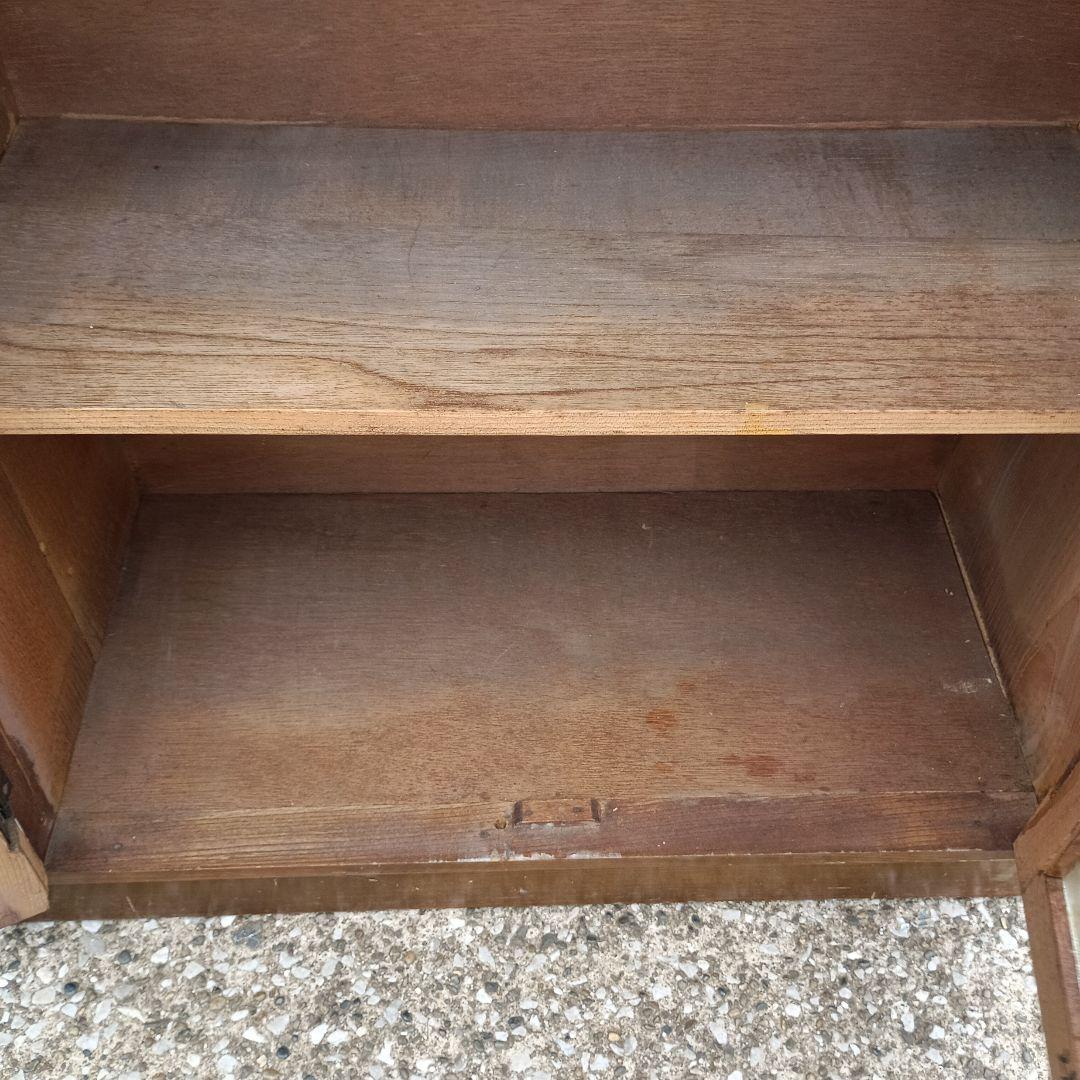 3078）昭和レトロ　昭和型ガラス入り　飾り棚 アンティーク