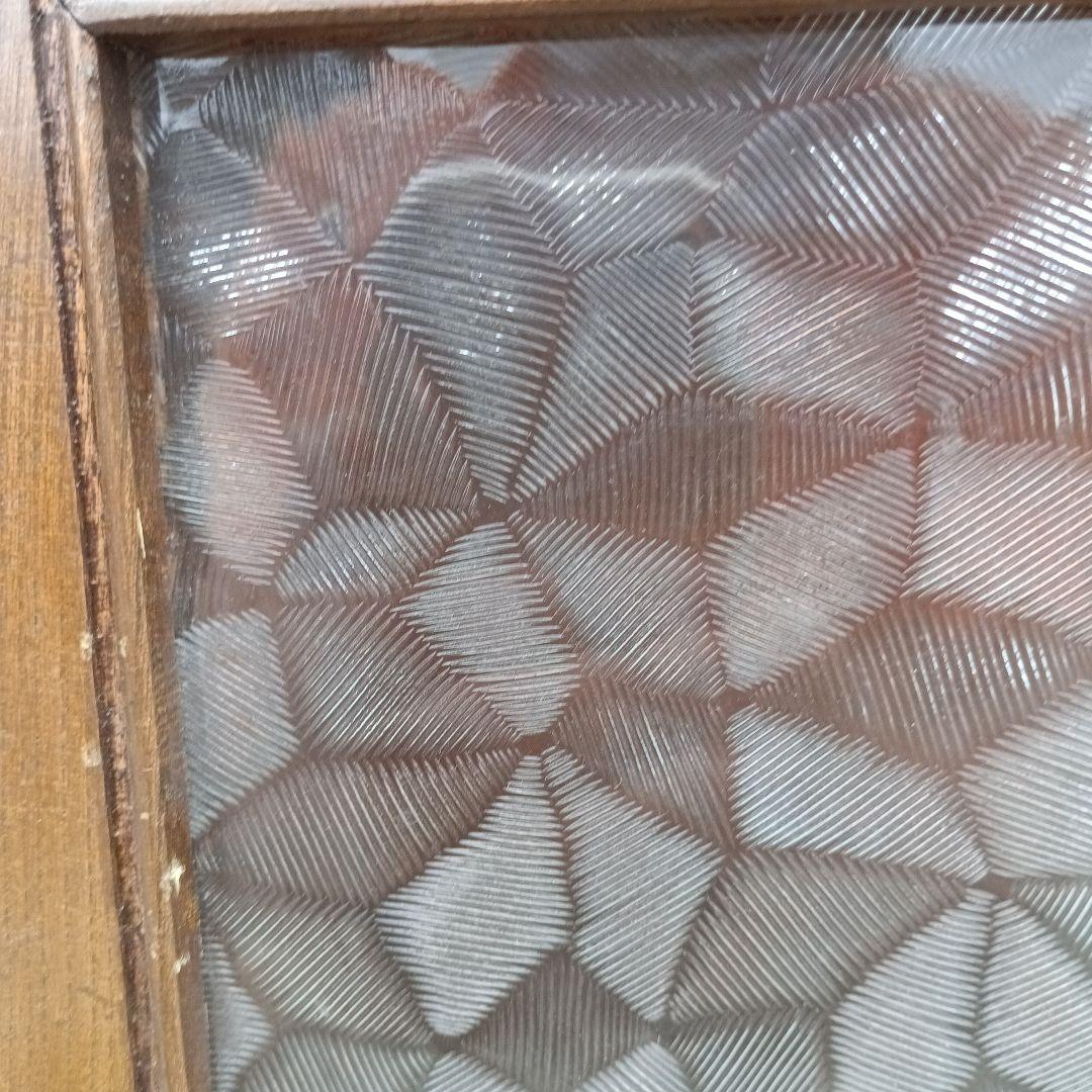 3078）昭和レトロ　昭和型ガラス入り　飾り棚 アンティーク