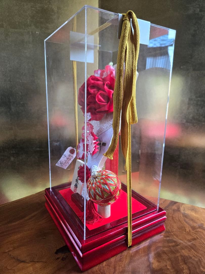 【展示品限り】正月飾り　羽子板　ケース飾り　※閉店セール　H8