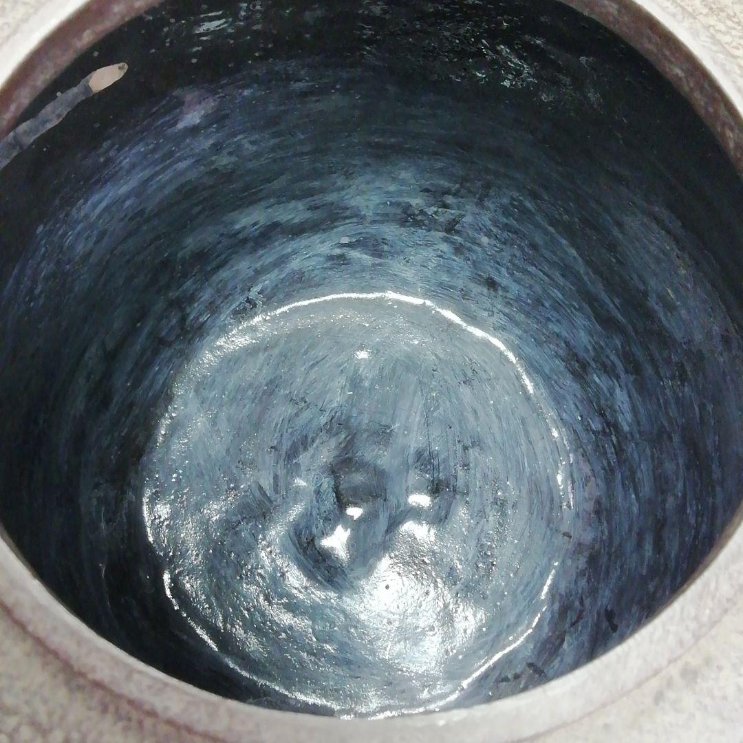 Ｓ２８８　茶釜　『霰遠山紋』『尻張筒釜』『釜師　佐藤浄清造』　共箱　茶道具