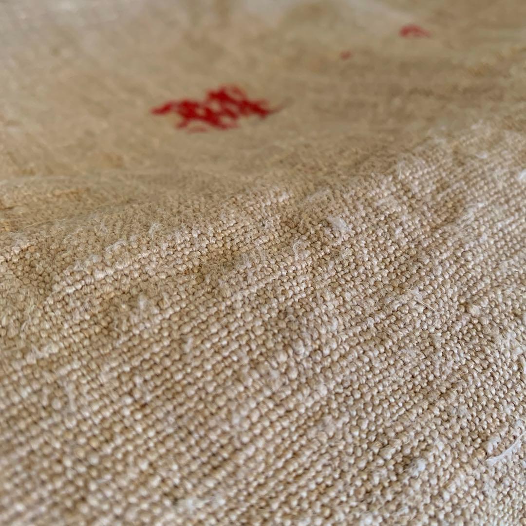 フランス＊アンティークホームスパンリネンシーツです＊手紬手織りシャンブルリネン