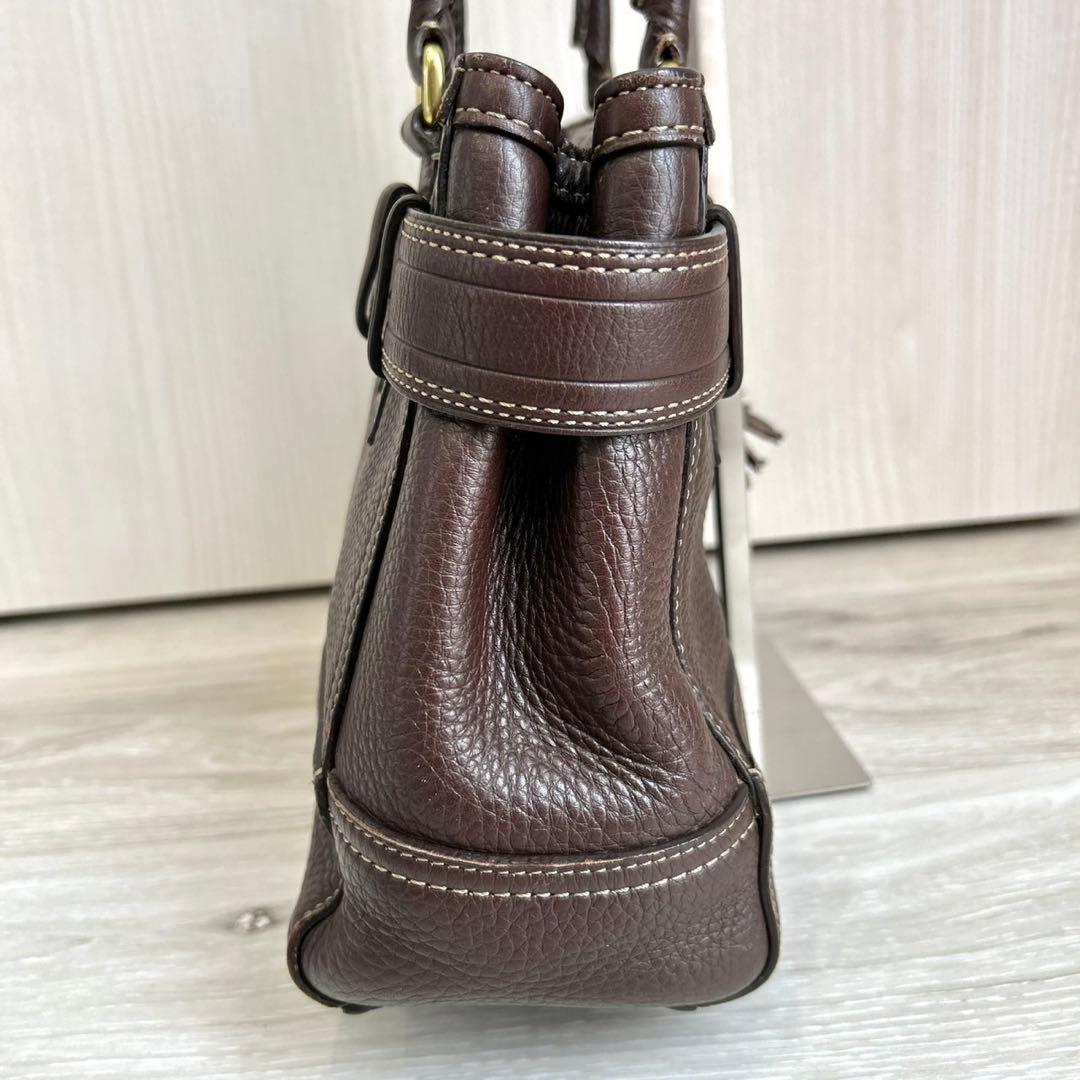 【美品】コーチ トートバッグ ブラウン レザー シボ革 10212