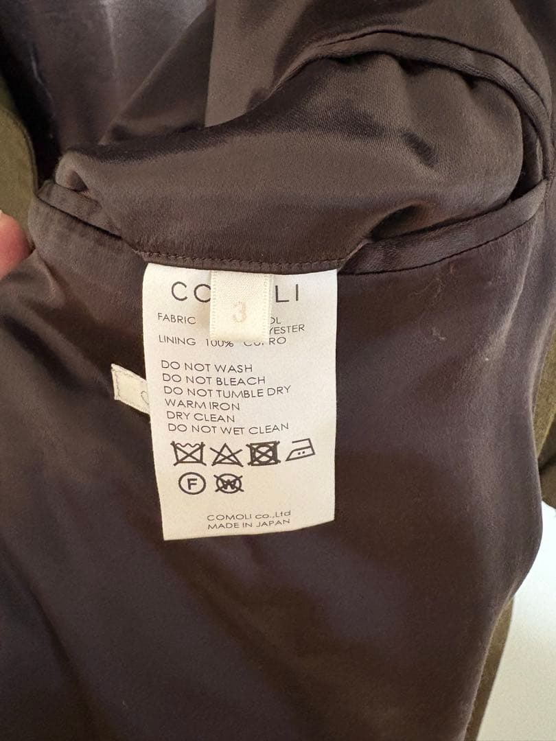 comoli コモリ ウールサージ タイロッケンコート 18aw