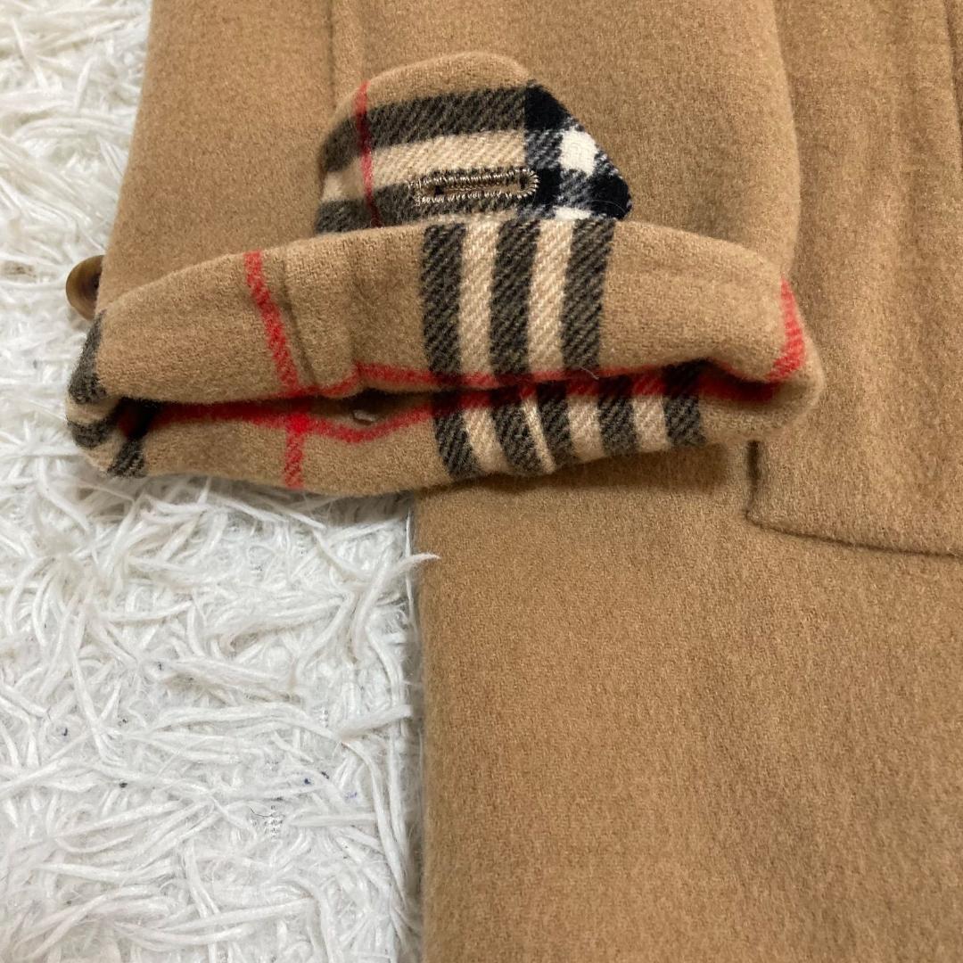 17041✨バーバリー カシミヤ ノバチェック リバーコート ダブルフェイス