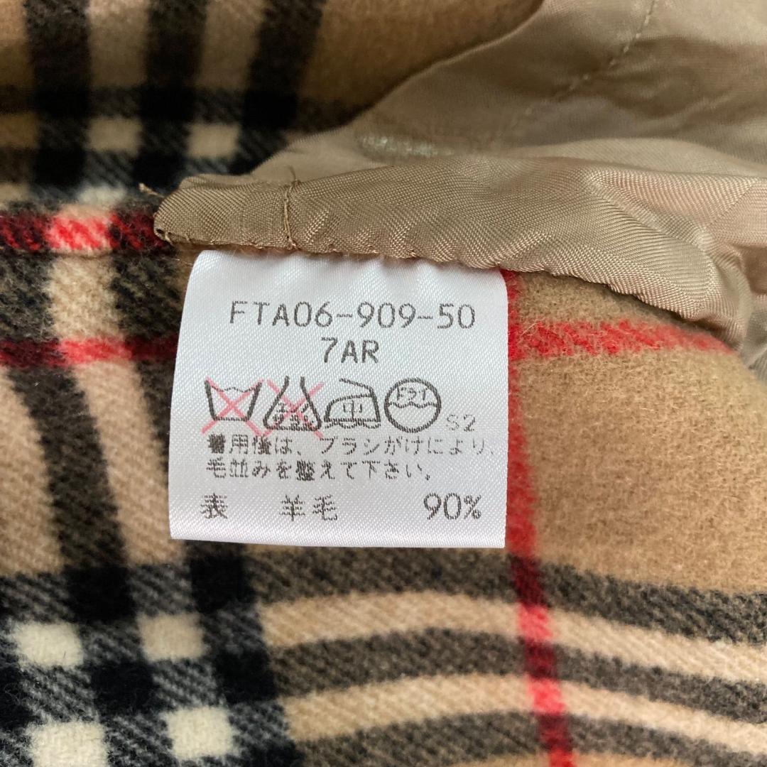 17041✨バーバリー カシミヤ ノバチェック リバーコート ダブルフェイス