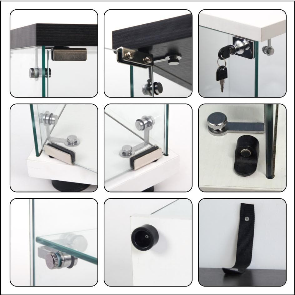 【新品】コレクションケース ガラスケース フィギュア 3段 スリム 棚 ブラック