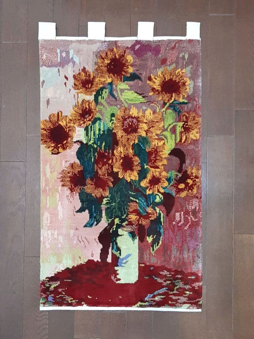 中国手織り段通 シルク120段 タペストリー　絨毯 インテリア