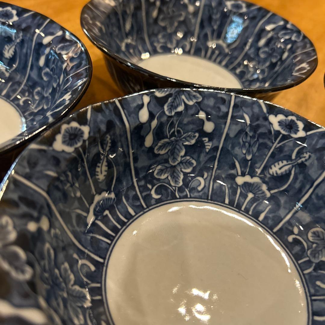 福泉窯　染付絵付鉢　五個