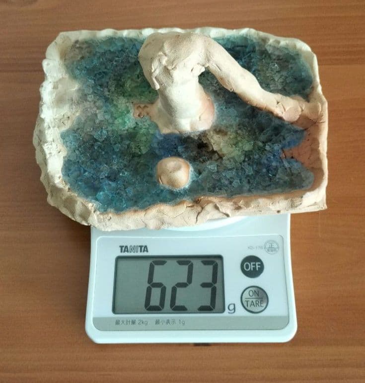 プールとブランコ ガラス 陶芸作品 梱包済み❤