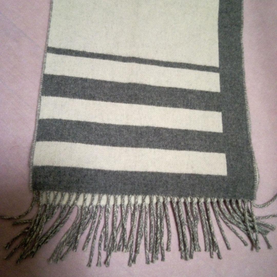 HERMES 馬シルエット マフラー グレー