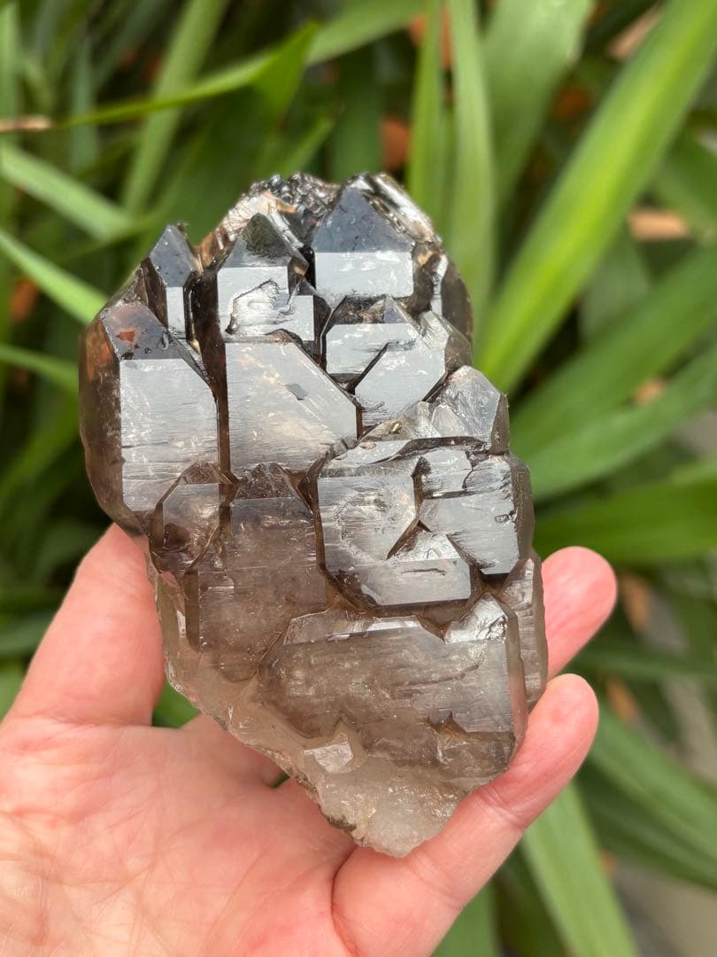 ブラジル産　ジャカレー水晶　ワニ水晶　エレスチャル　400g 複数水入り