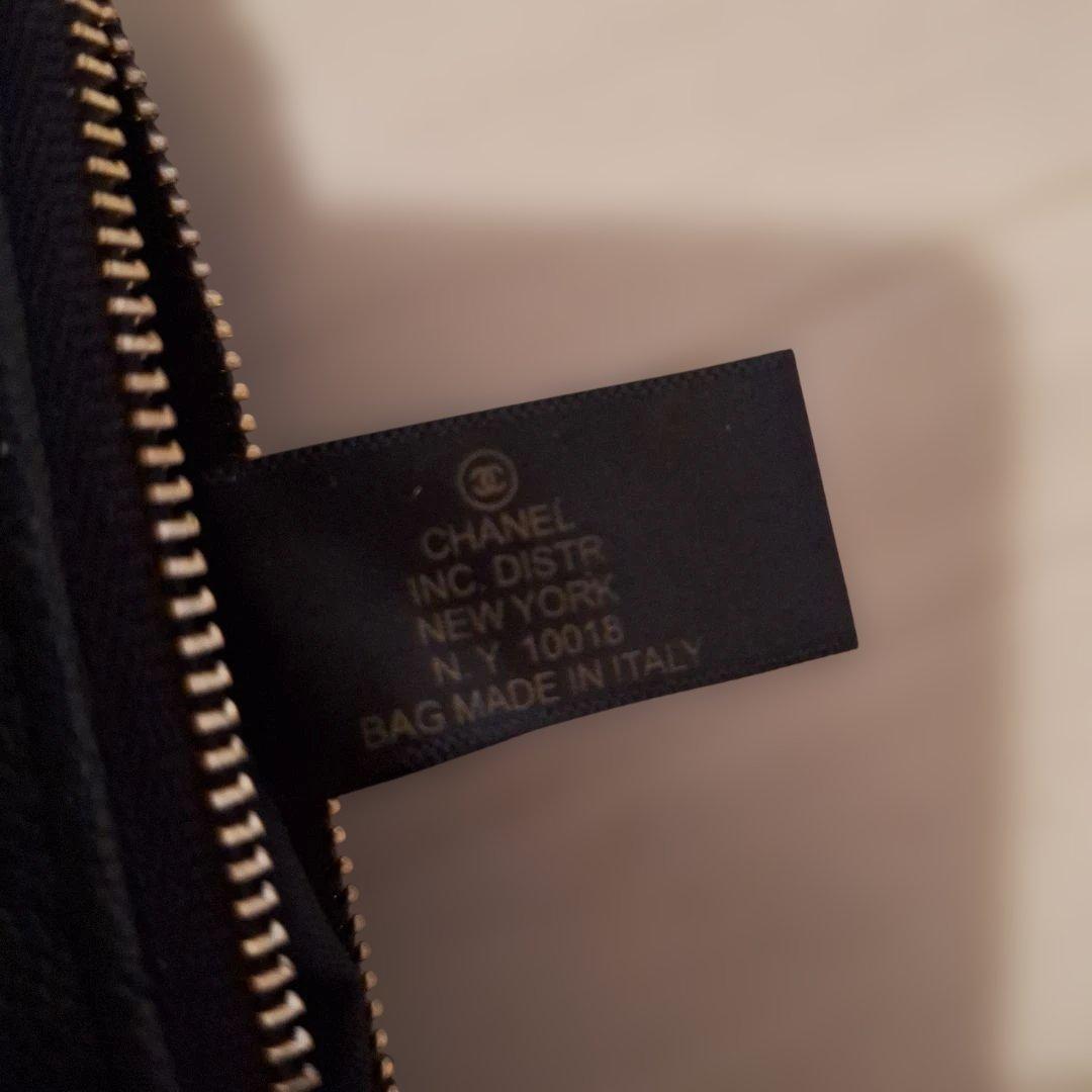 CHANEL ブラック キルティング ポーチ