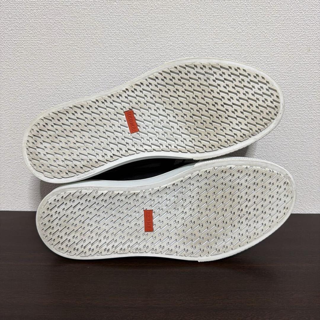 エルメス ディープ レザー スニーカー size 41.5 ブラック メンズ