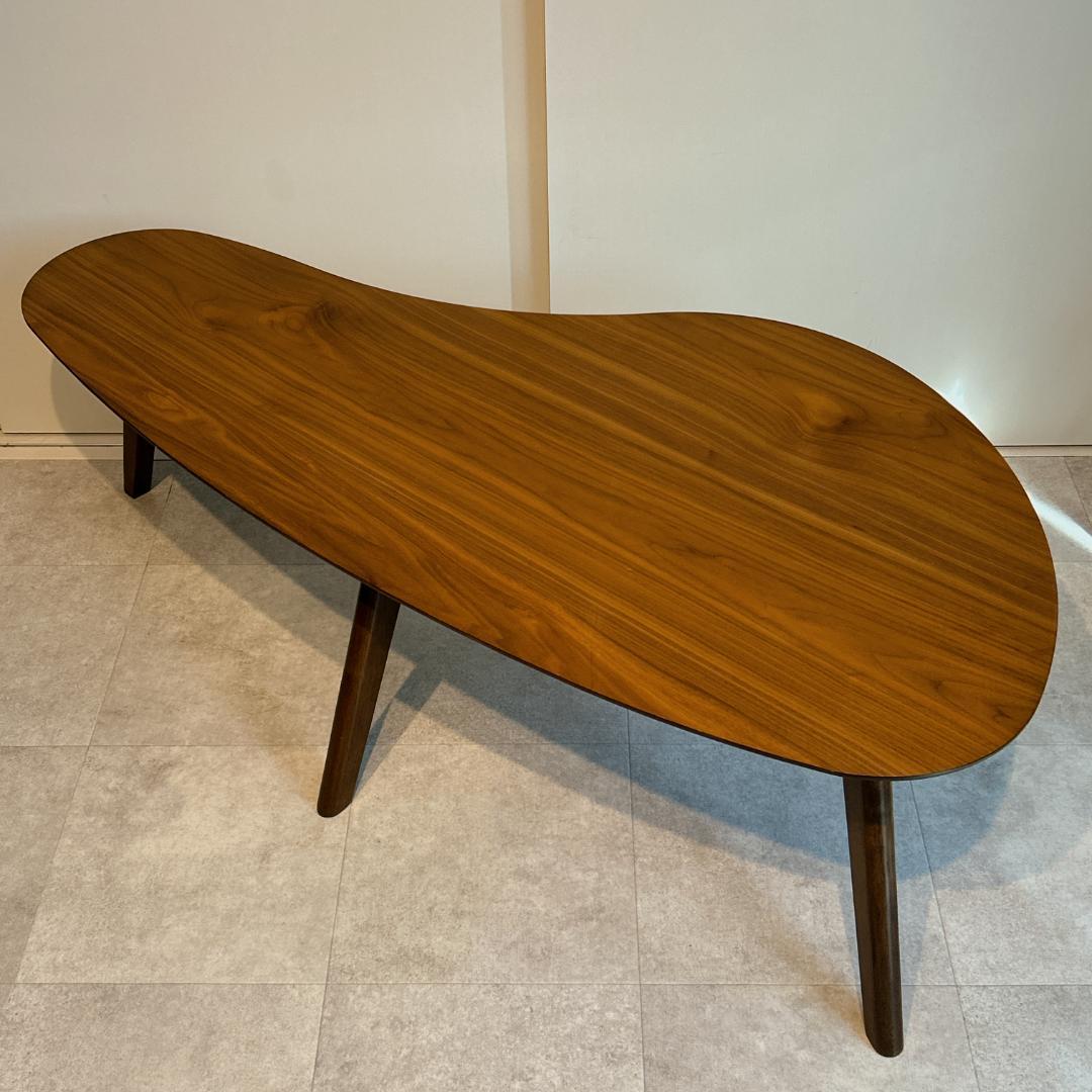 LOWYA センターテーブル 幅120cm ローデスク 天然木 変形デザイン