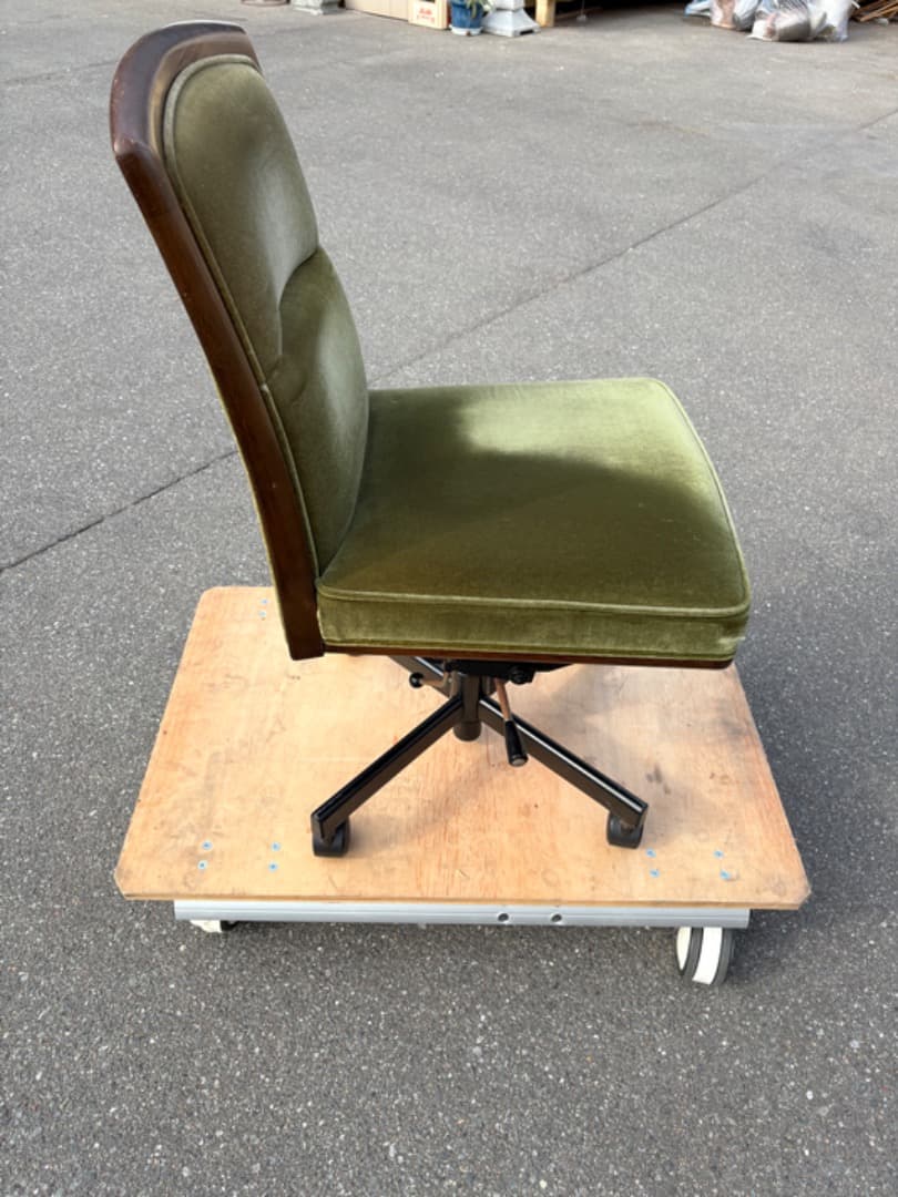 maruni　マルニ　地中海シリーズ　デスクチェア　事務椅子　レトロ　ベロア