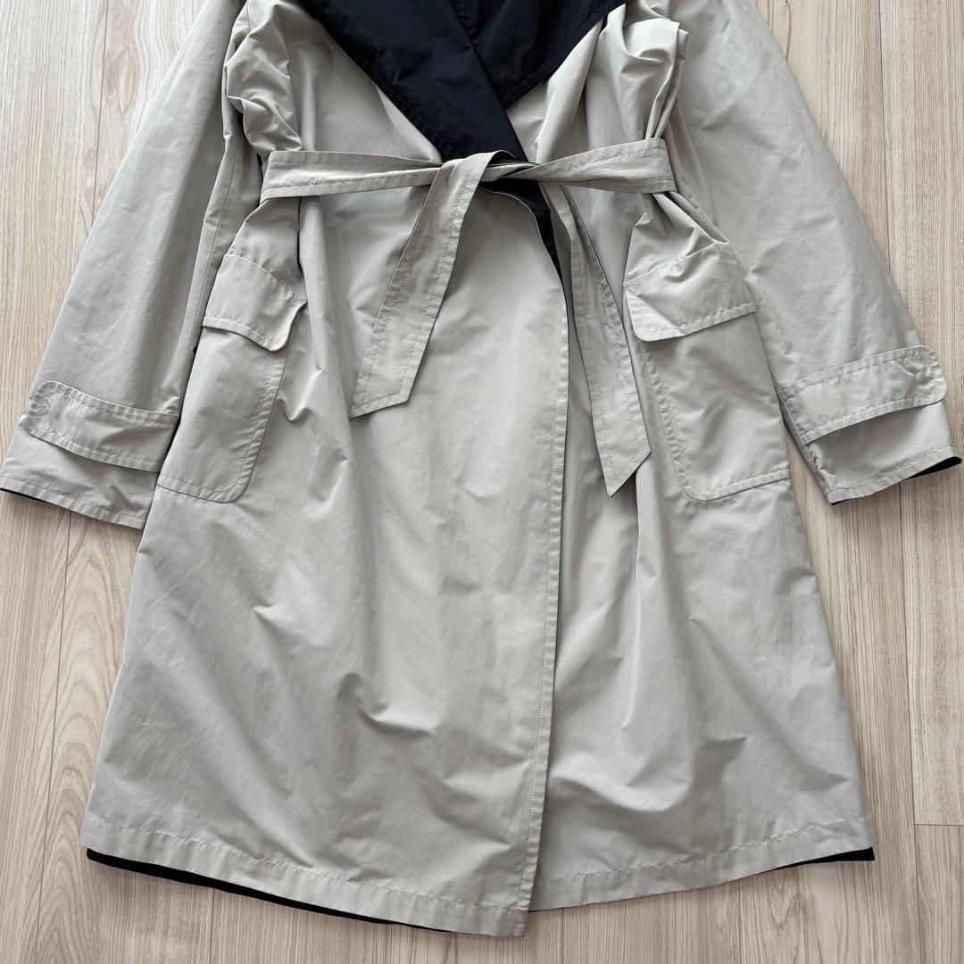 【美品】MaxMara ベルテッドコート リバーシブル 42 XL イタリア製