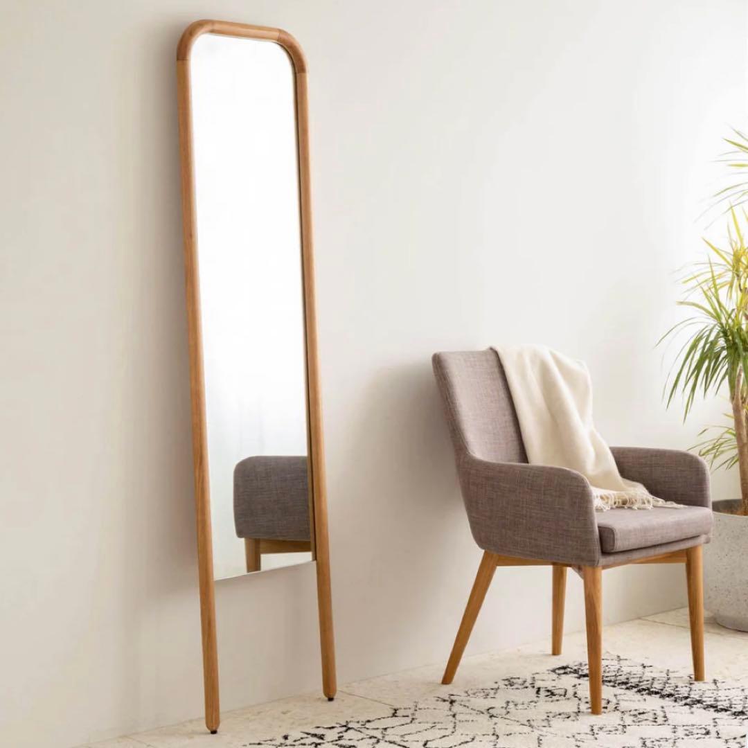 関家具 スタンドミラー スーク 姿見 鏡 オーク 新品 定価27500円