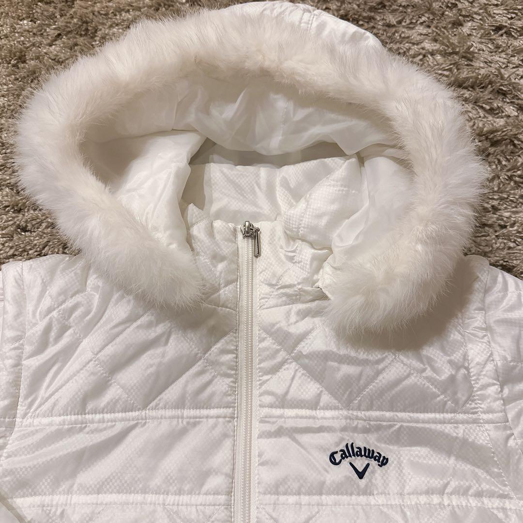 【上下セット】Callaway ホワイト キルティング 中綿 アウター/スカート