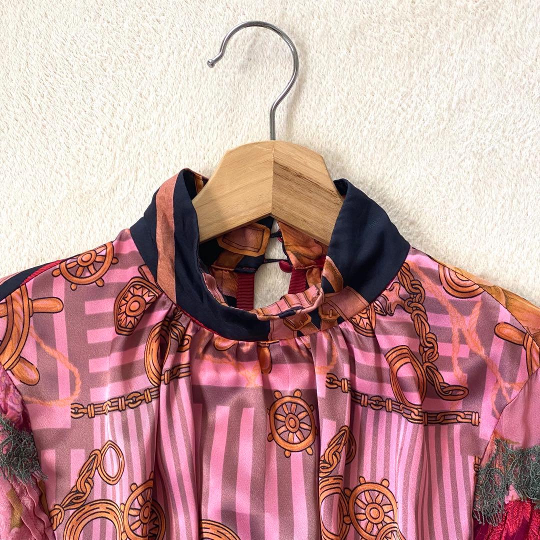 ストール付✨ベルト付✨sacai 17SS 再構築 プルオーバー ブラウス