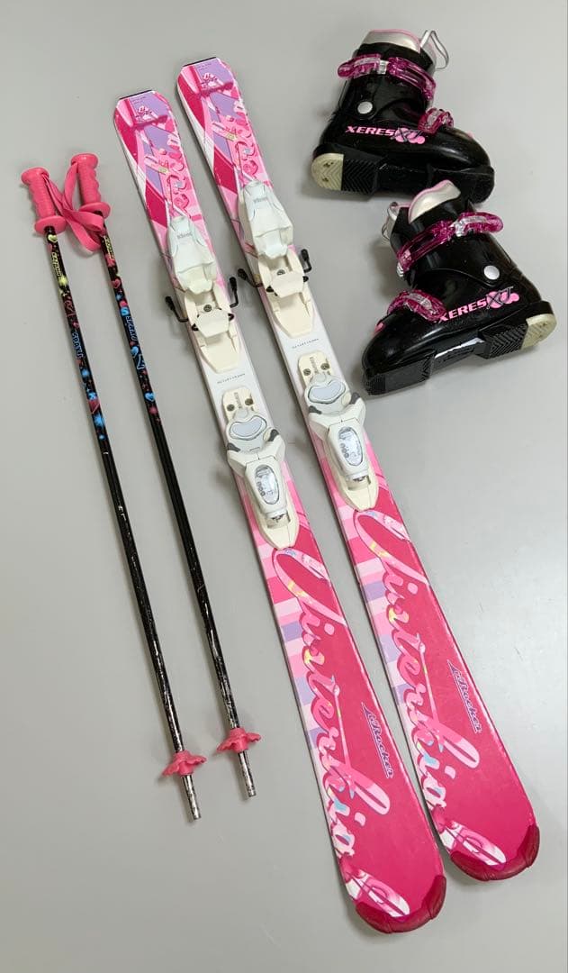 KAZAMA ジュニアスキーセット　板117cm／ブーツ21cm