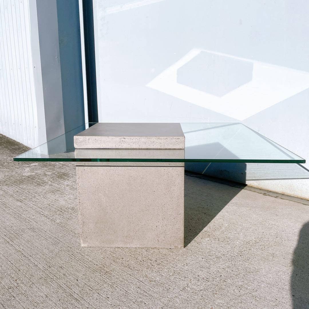 【送料込】moda en casa FLYING table ガラステーブル