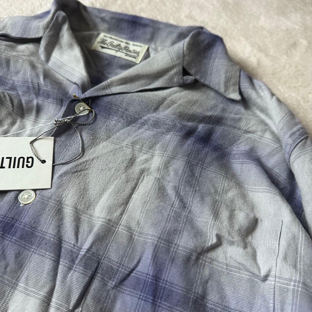 べ*様 23SS ワコマリア オープンカラーシャツ メンズ オンブレチェック L