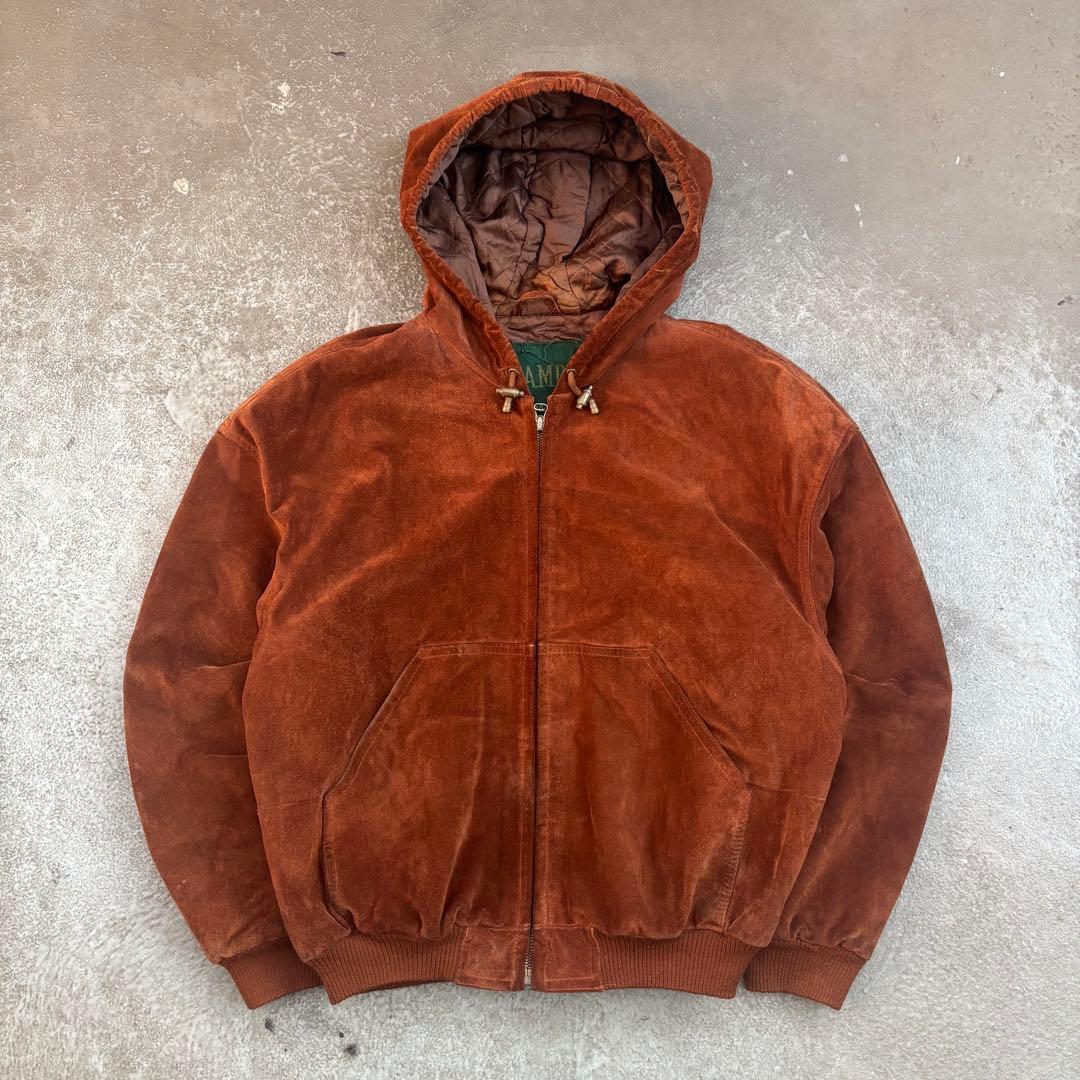 80s CHAMBERS イタリア製 スエードジップフーディー