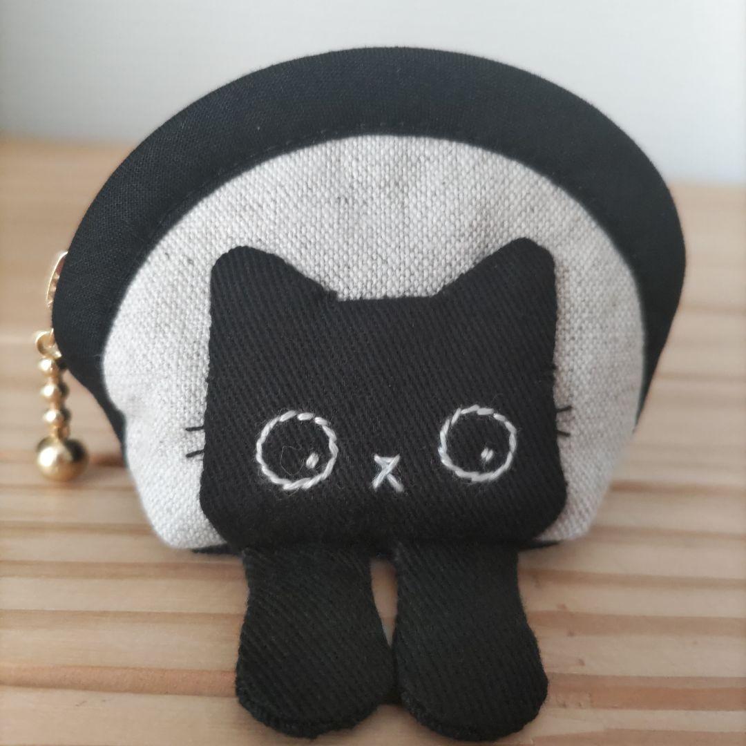 【ひめページ2】ミニミニポーチ☆黒猫、ハチワレ猫