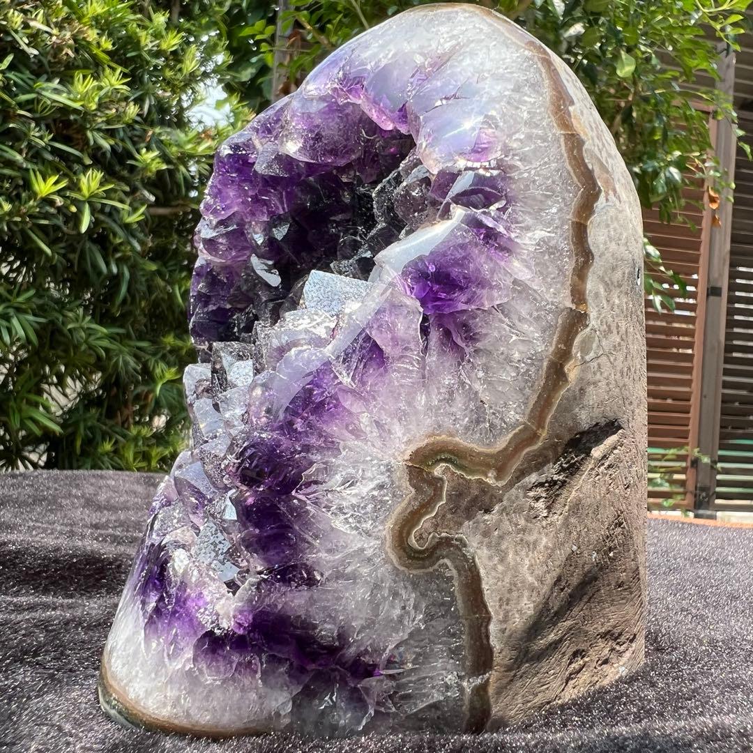 ✳️極品✨神々しい美濃紫の輝き✨最強浄化や魔除け✨特大 アメジストクラスター 原石