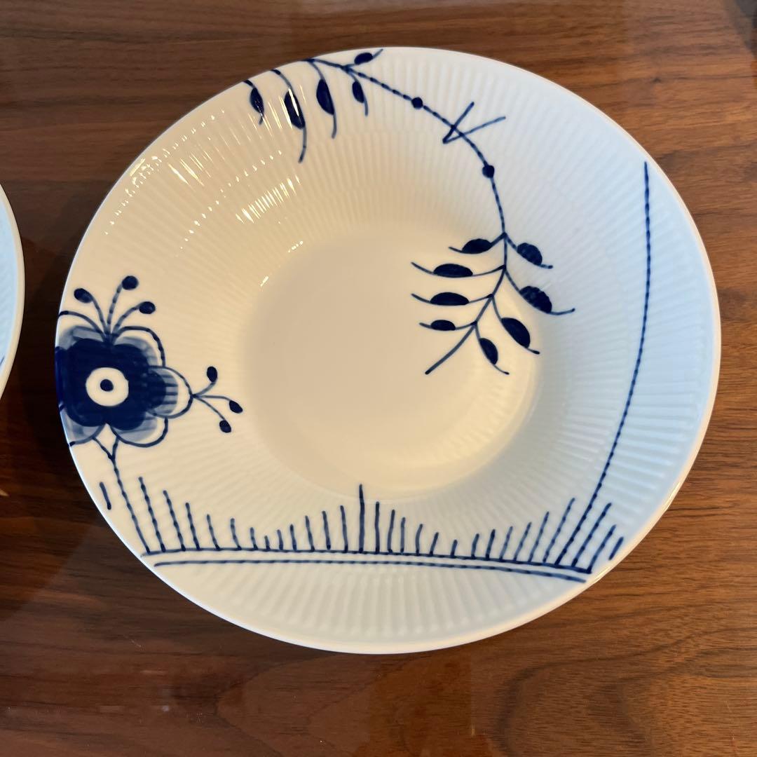 ブルーフルーテッドメガ デーププレート　2枚セット