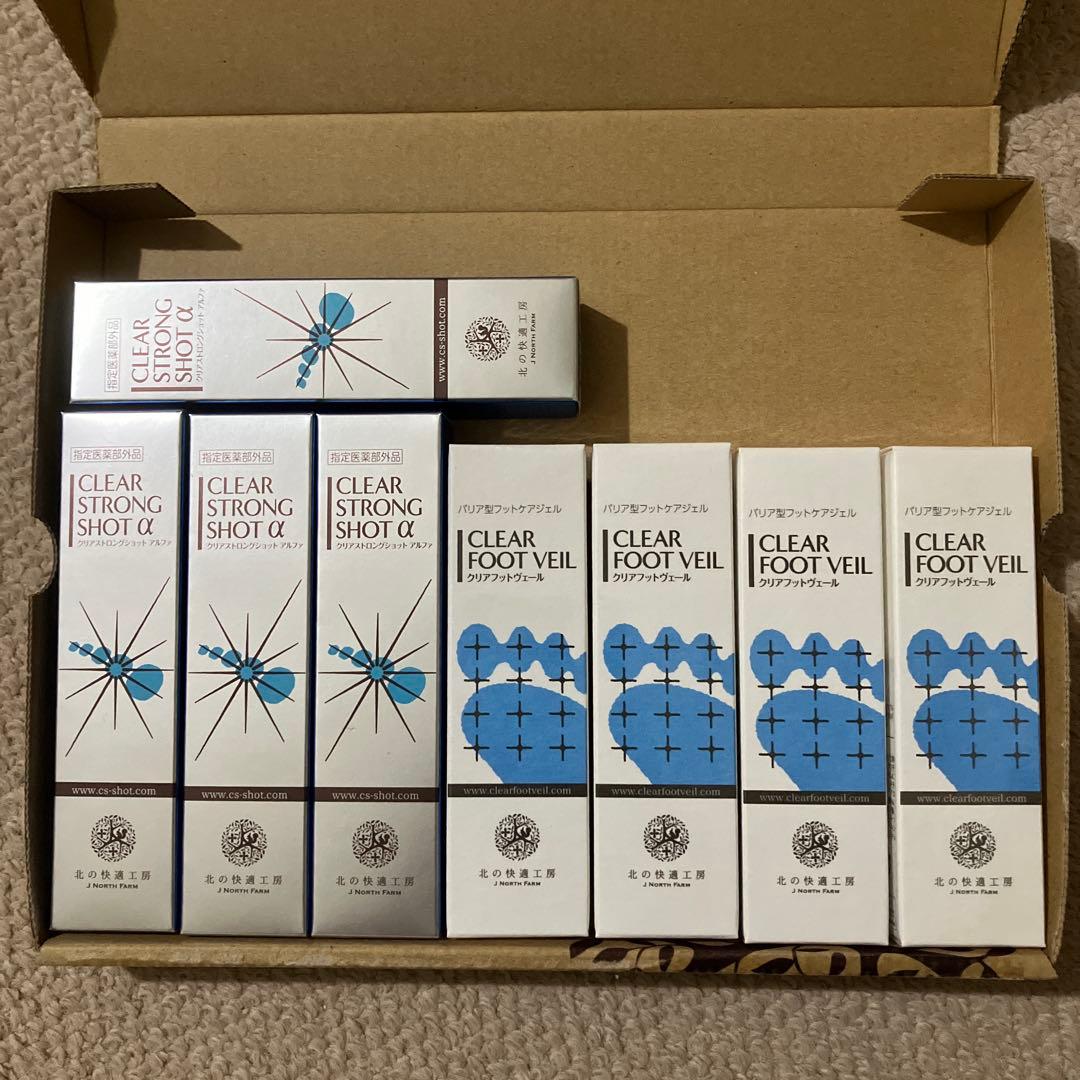 新品 クリアストロングショットアルファ4本＋クリアフットヴェール4本 計8本