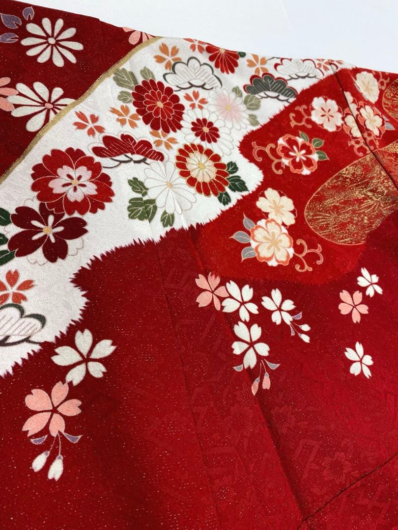 振袖 豪華 金駒 金彩 銀通し 紋意匠 身丈170cm パールトーン加工済